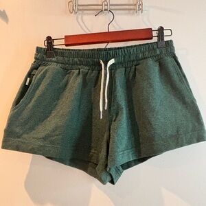 Vuori Green Athletic Shorts Lightweight Elastic Waist